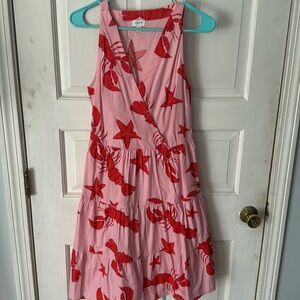 J.Crew factory, lobster print mini dress